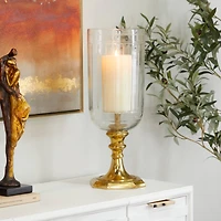 20" Gold Glam Hurricane Lamp