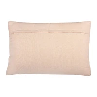 Hello Honey® Embroidered Cotton Geometric Lumbar Pillow