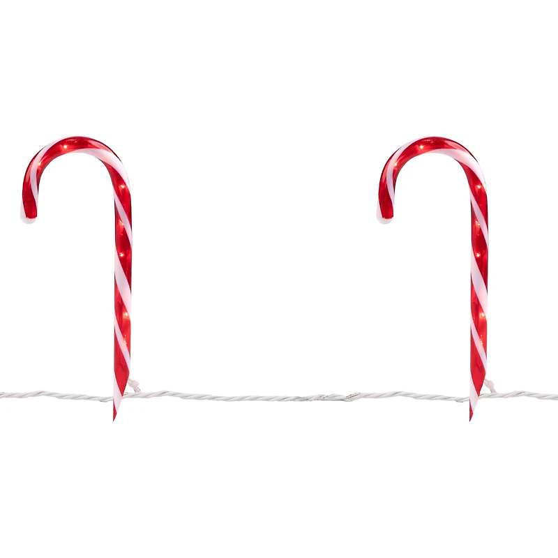 10ct. Candy Cane Lighted Christmas Pathway Markers