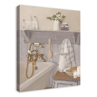 Country Bathroom 24" x 30" Canvas Wall Art