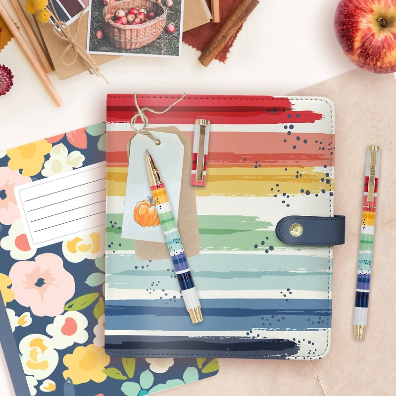 Pukka Pads Black Ink Metal Gel Pen Pack 6