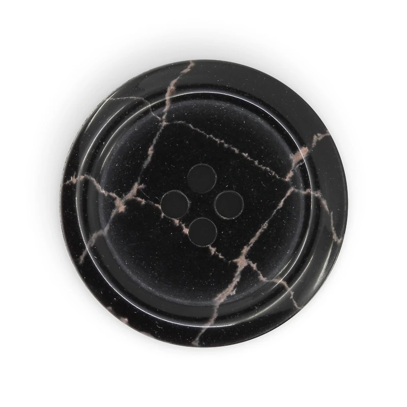 Dritz® 28mm Black Recycled Polyester Round Button, 3ct.