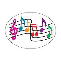 Ashley Productions Music Notes Magnetic Whiteboard Eraser, 6ct.