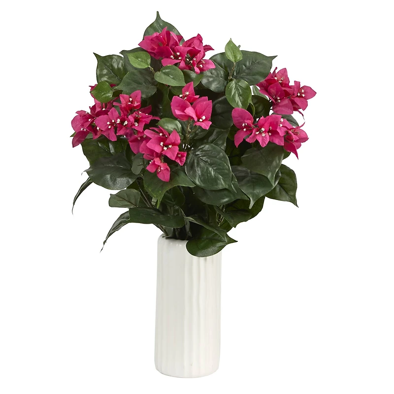 18" Bougainvillea Arrangement in White Vase