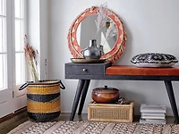 Hello Honey® Cane & Rattan Display Box with Glass Lid Set