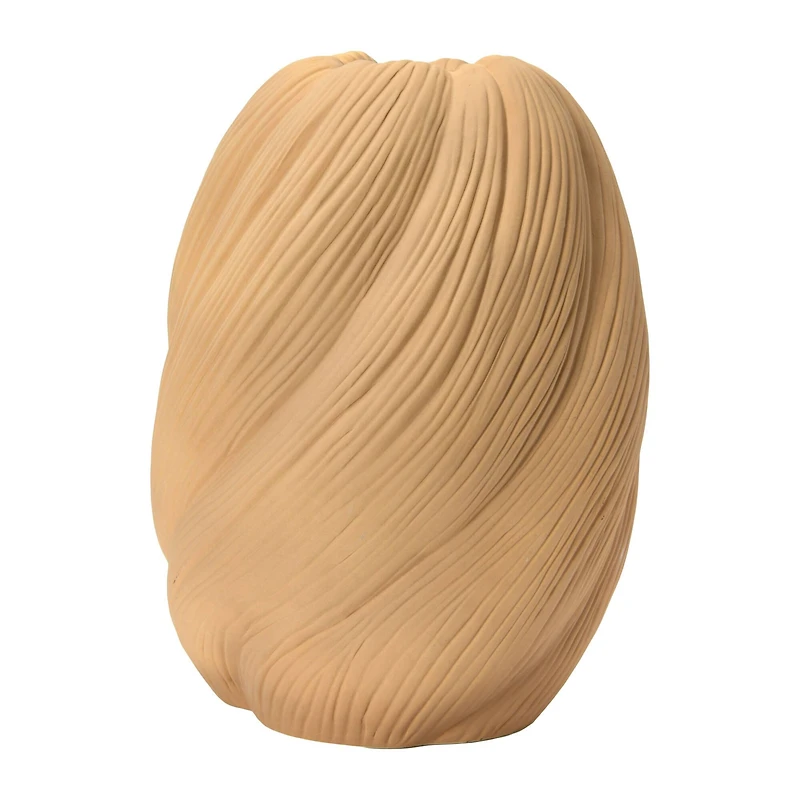Hello Honey® 13" Putty Sand Stoneware Sculptural Vase