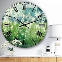 Designart 'Green Mountain Spring Traditional Wall Clock