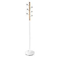 Honey Can Do 69.3" White Freestanding Corner Coat Rack 