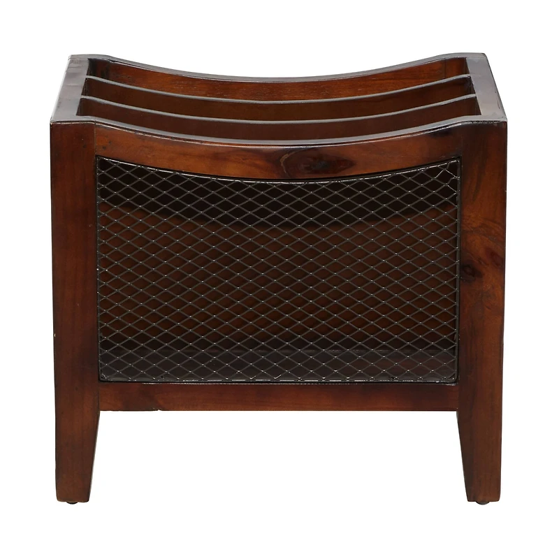 Brown Wood Traditional Magazine Rack Holder