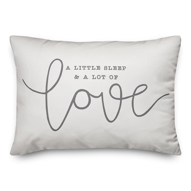 A Little Sleep A Lot of Love 14" x 20" Throw Pillow