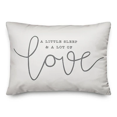 A Little Sleep A Lot of Love 14" x 20" Throw Pillow