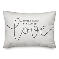 A Little Sleep A Lot of Love 14" x 20" Throw Pillow