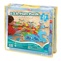 U.S.A. Foam Map 54 Piece Floor Puzzle