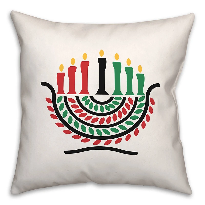 Kinara & Pattern Kwanzaa Throw Pillow