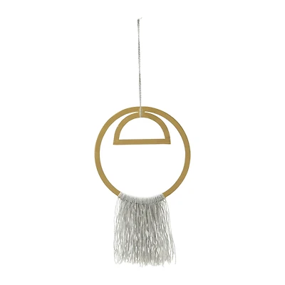 Hello Honey® Gold Round Metal Wall Hanging with Tassel