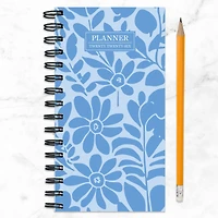 2026 Blue Blooms Small Weekly Monthly Planner
