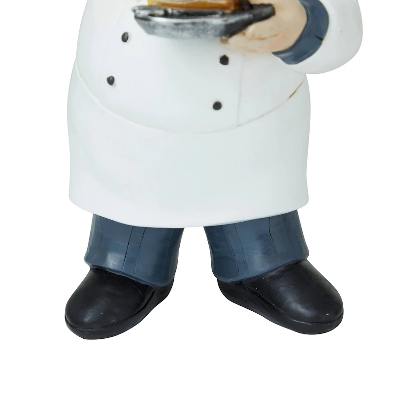 Set of 2" White Polystone Traditional Sculpture, 10" x 6" x 5"