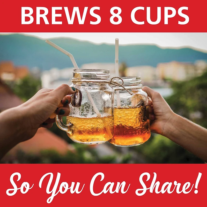 Brentwood 64oz. Blue Iced Tea and Coffee Maker