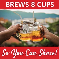 Brentwood 64oz. Blue Iced Tea and Coffee Maker