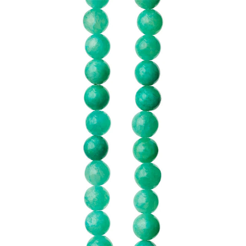 12 Pack: Aqua Quartzite Round Beads, 6mm by Bead Landing™