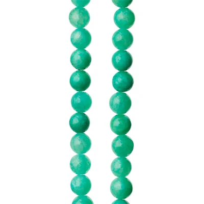 12 Pack: Aqua Quartzite Round Beads, 6mm by Bead Landing™