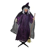 5.5ft. Lighted & Animated Witch Halloween Figure Decoration