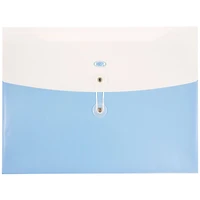 JAM Paper 9.75" x 13" Two-Tone Light Blue Plastic Button & String Tie Closure Envelopes, 12ct.