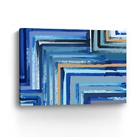 Indigo Linework I Canvas Giclee