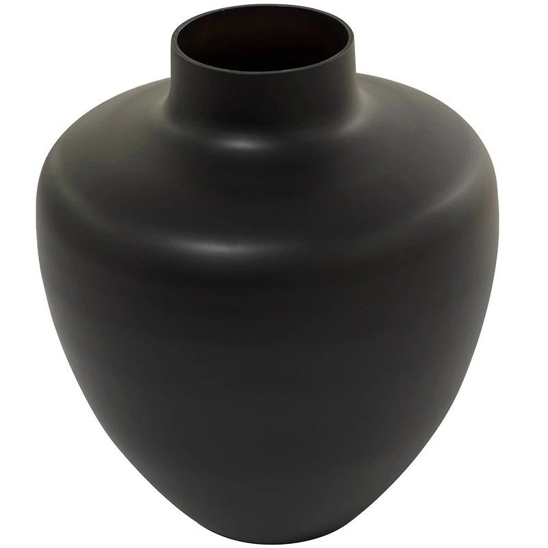 The Novogratz Black Glass Vase 12" x 12" x 13"