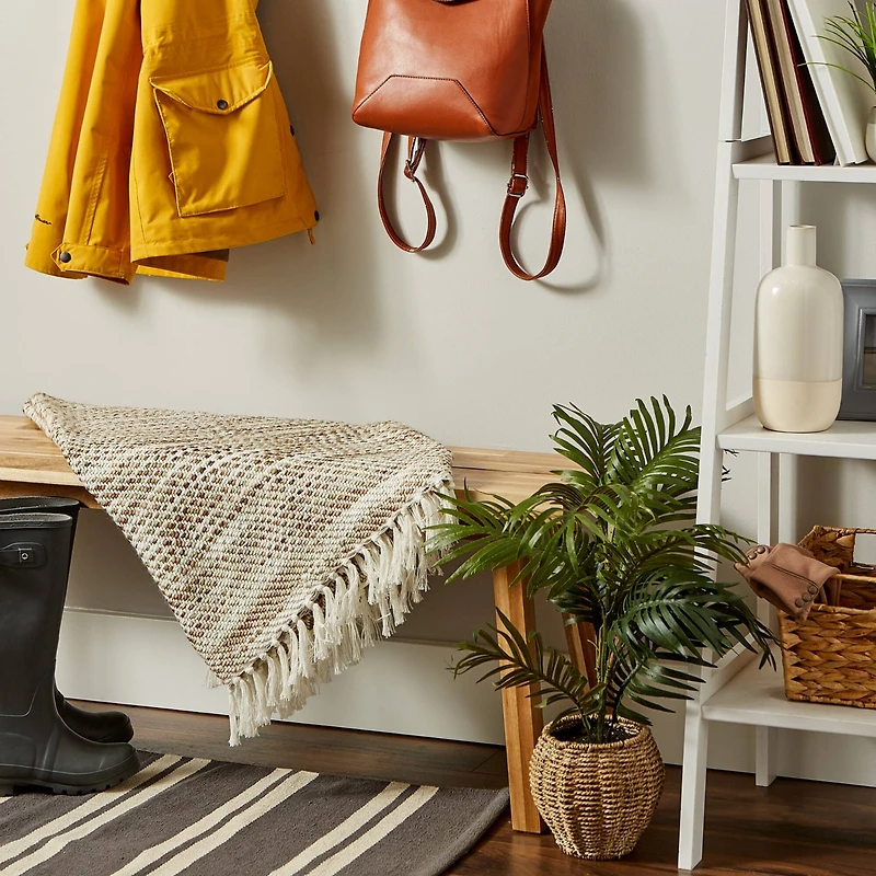 DII® Natural Tone Diagonal Stripe Acrylic Throw