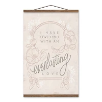 Everlasting Love Teak Hanging Canvas