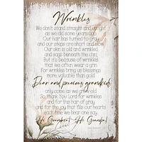 Wrinkles Inspirational Wood Plaque