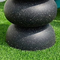 Glitzhome® 18" Multifunctional Faux Terrazzo Garden Stool