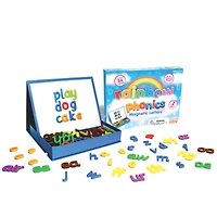 Junior Learning® Rainbow Phonics Magnetic Letters & Built-in Magnetic Board