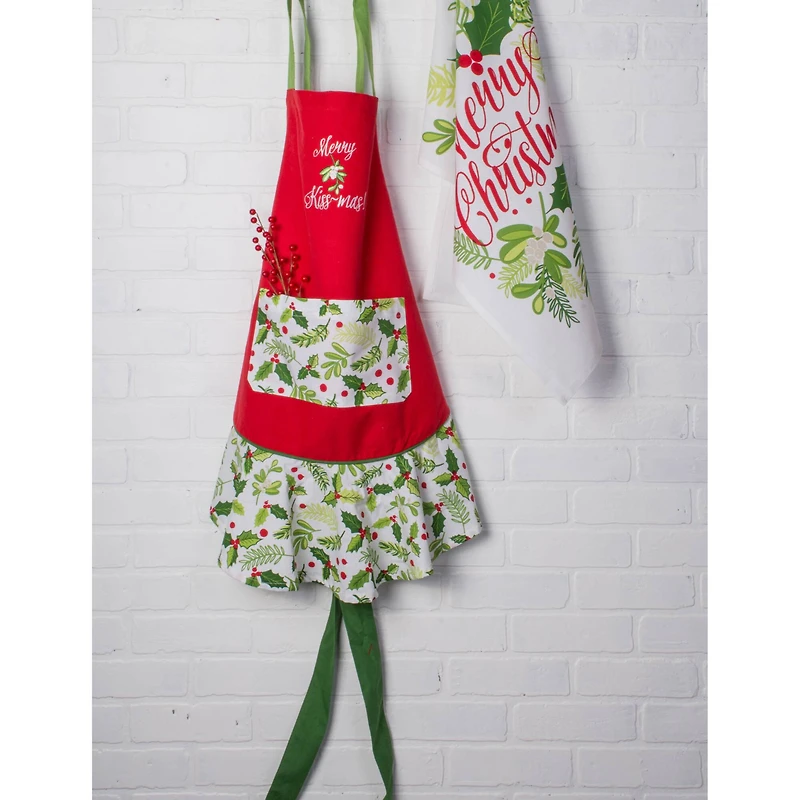 DII® Merry Kissmas Ruffle Apron