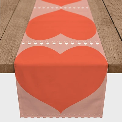 Big Hearts 16" x 90" Poly Twill Table Runner
