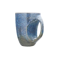 Hello Honey® 12oz. Glazed Stoneware Mug with Grip Indent Set, 2ct.