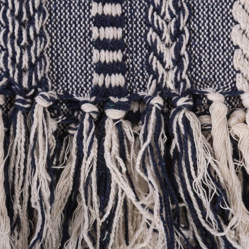 DII® Navy Braided Stripe Throw
