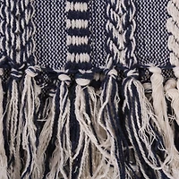 DII® Navy Braided Stripe Throw