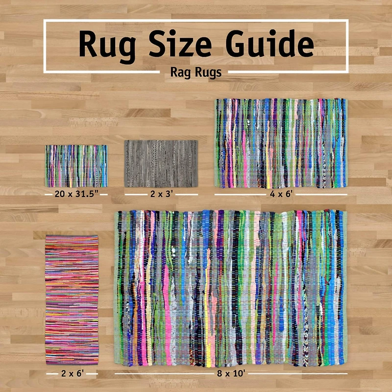 DII® Multi Denim Rag Rug, 2ft. x 3ft.