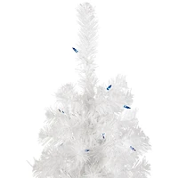 4ft. Pre-Lit White Pine Artificial Christmas Tree, Blue Lights