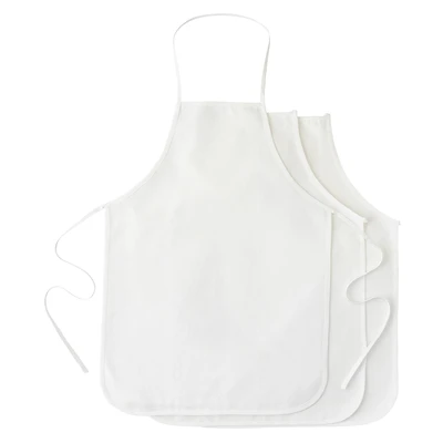 6 Packs: 3 ct. (18 total) Adult White Aprons by Make Market®