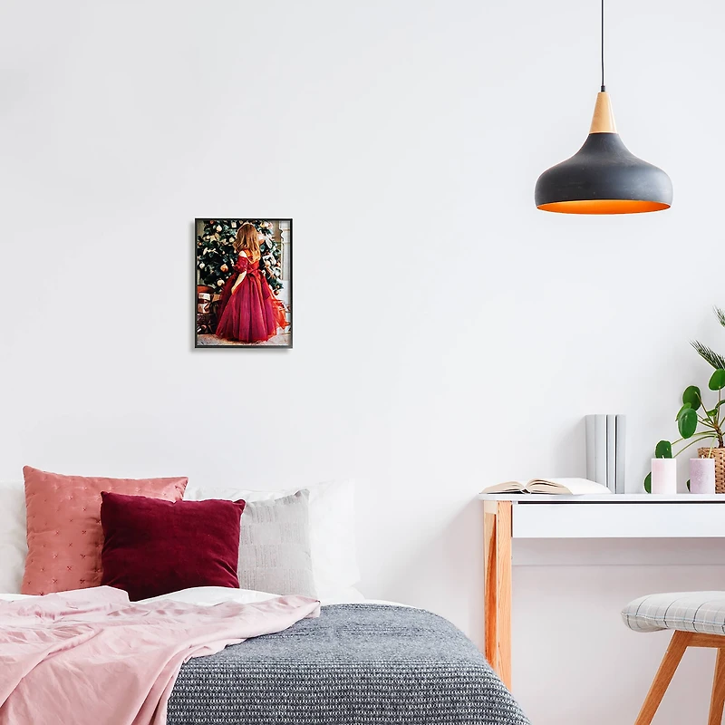 Stupell Industries Child On Christmas Day Gifts Framed Giclee Art