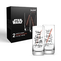 JoyJolt® Star Wars™ 14.2oz. New Hope Darth Vader Red Lightsaber Tall Drinking Glass, 2ct.