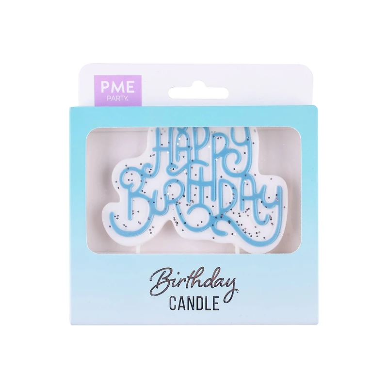 PME Party® Blue Happy Birthday Candle