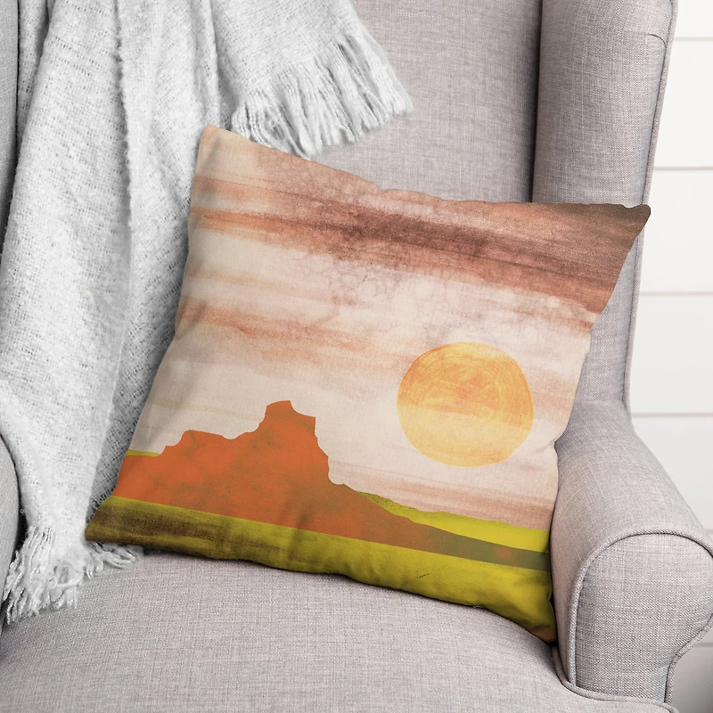 Boho Landscape 18" x 18" Throw Pillow