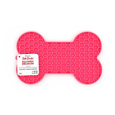 7" Bone Pet Lick Mat by Fab Finds
