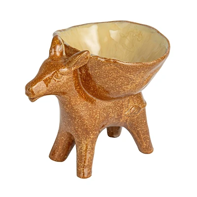 Hello Honey 6.5" Rustic Stoneware Donkey Bowl