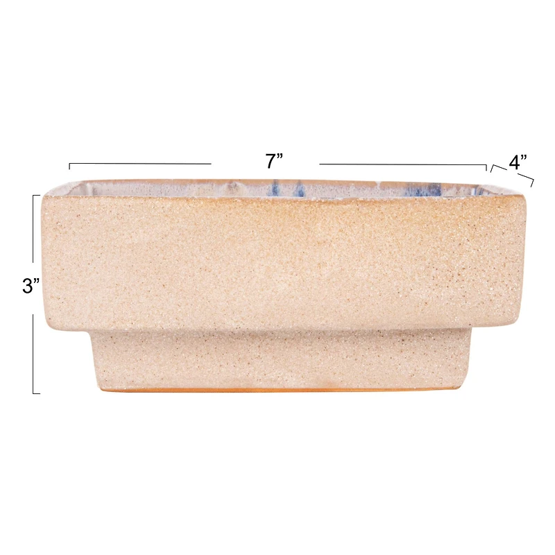 Hello Honey® 7" Square Abstract Artistry Stoneware Bowl