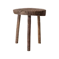 Hello Honey® 18" Natural Distressed Found Reclaimed Wood Stool